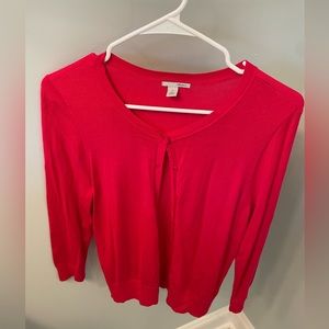 Pinkish Red Halogen Cardigan Sweater